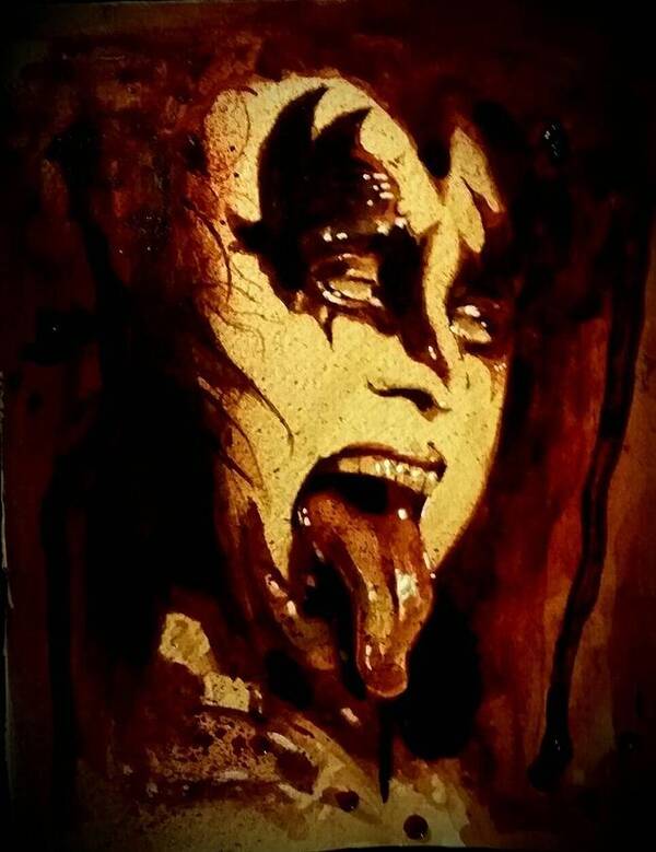 Kiss Art Print featuring the painting Gene Simmons by Ryan Almighty