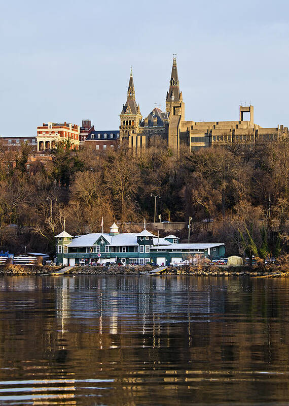 georgetown University Art Print featuring the photograph Georgetown University waterfront by Brendan Reals