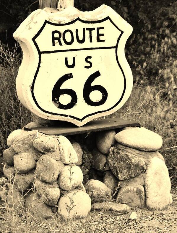 Route 66 Art Print featuring the photograph Gettin' your Kicks by William Wyckoff