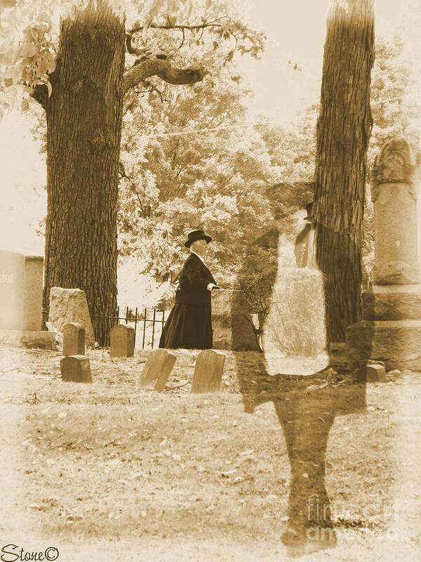 Art Art Print featuring the photograph Ghost In The Graveyard by September Stone