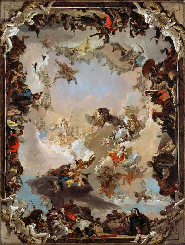 Allegory Of The Planets Art Print featuring the photograph Giovanni Battista Tiepolo by Allegory of the Planets
