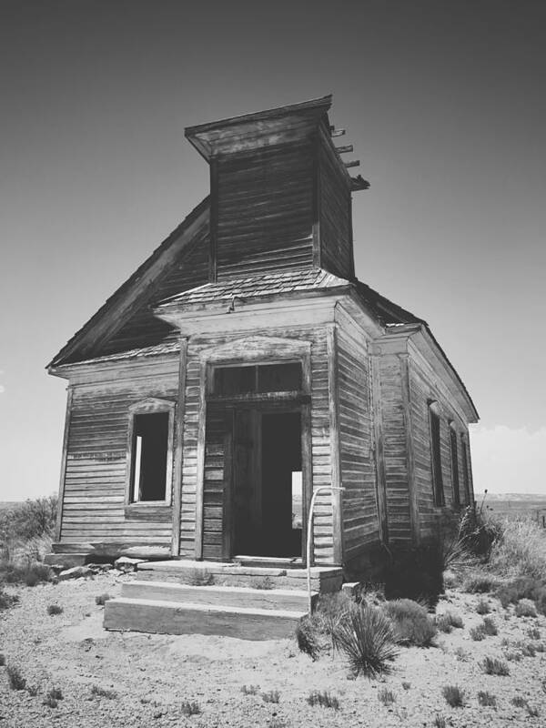 Black And White Art Print featuring the photograph God Has Left The Building by Brad Hodges