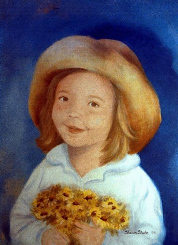 Straw Hat Art Print featuring the painting Gramma's Hat by Sharon Casavant