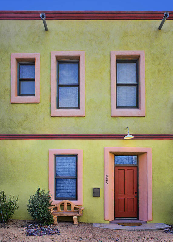 Barrio Historico Art Print featuring the photograph Green and Pink - Barrio Historico - Tucson by Nikolyn McDonald