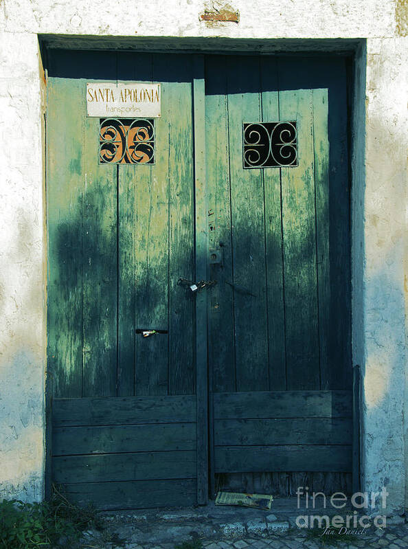 Doors Art Print featuring the photograph Green Doors by Jan Daniels