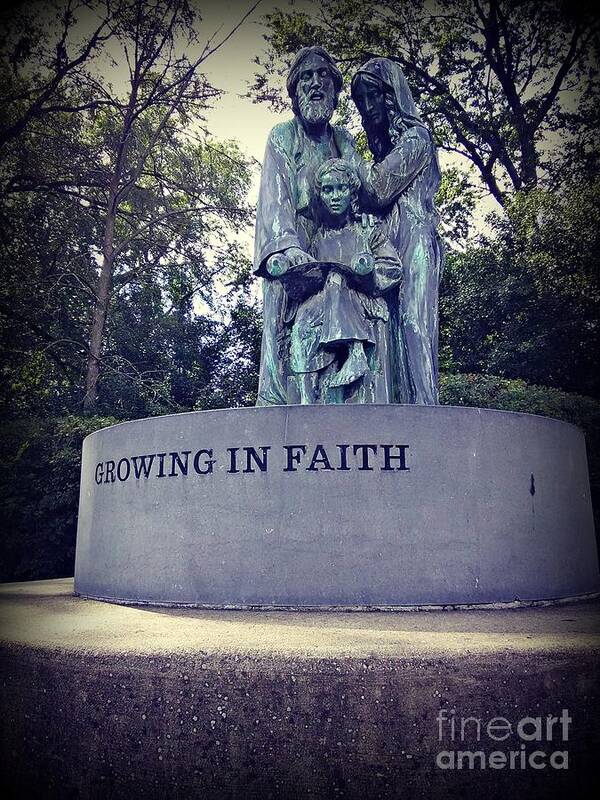 Statue Art Print featuring the photograph Growing In Faith by Frank J Casella