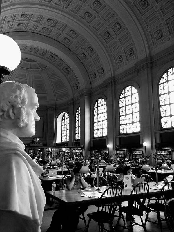 Library Art Print featuring the photograph Guarding the Knowledge by Vincent Green