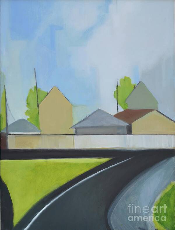 Suburban Landscape Art Print featuring the painting Hackensack Exit by Ron Erickson