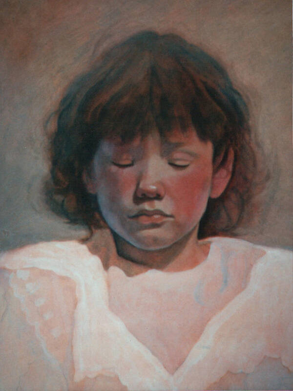Portrait Art Print featuring the painting Hallie by Robert Bissett