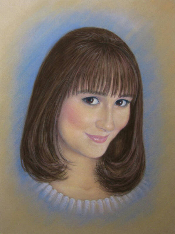 Young Woman Art Print featuring the pastel Hannah by Tanja Ware