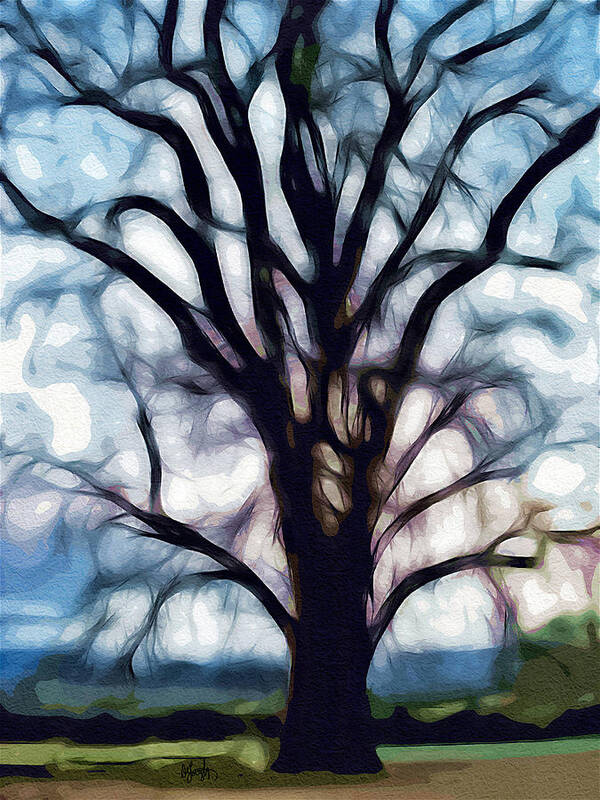 Tree Art Print featuring the digital art Happy Valley Tree by Holly Ethan