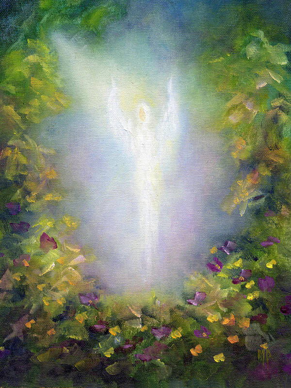 Angel Art Print featuring the painting Healing Angel by Marina Petro