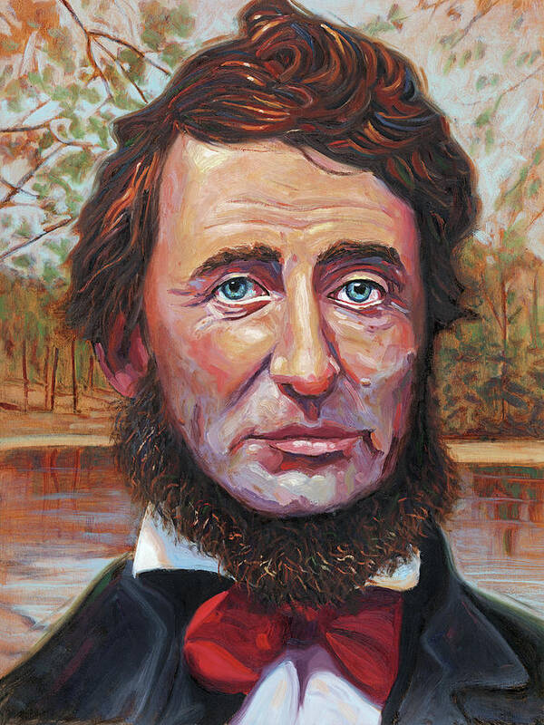 Henry Art Print featuring the painting Henry David Thoreau by Steve Simon