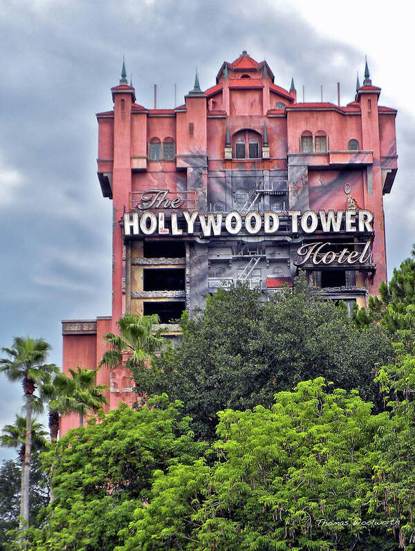 Tower Of Terror Art Print featuring the photograph Hollywood Tower Hotel Walt Disney World MP by Thomas Woolworth