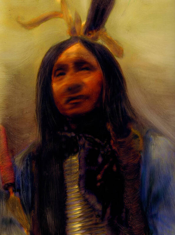 Native American Art Print featuring the painting Homage To The Ancient Ones by FeatherStone Studio Julie A Miller
