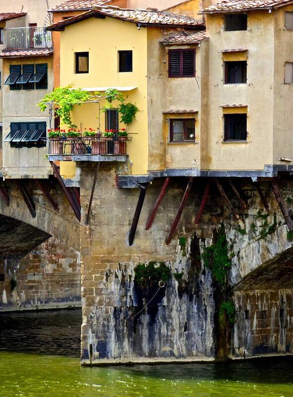 Ponte Vecchio Art Print featuring the photograph Home Sweet Home on the Ponte Vecchio by Amelia Racca