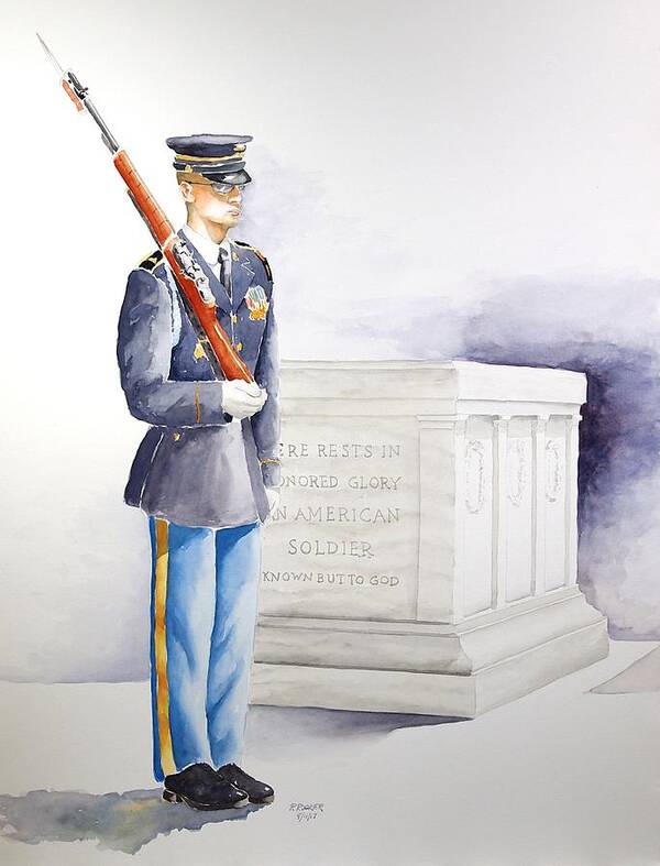 Arlington Art Print featuring the painting Honor by Richard Rooker