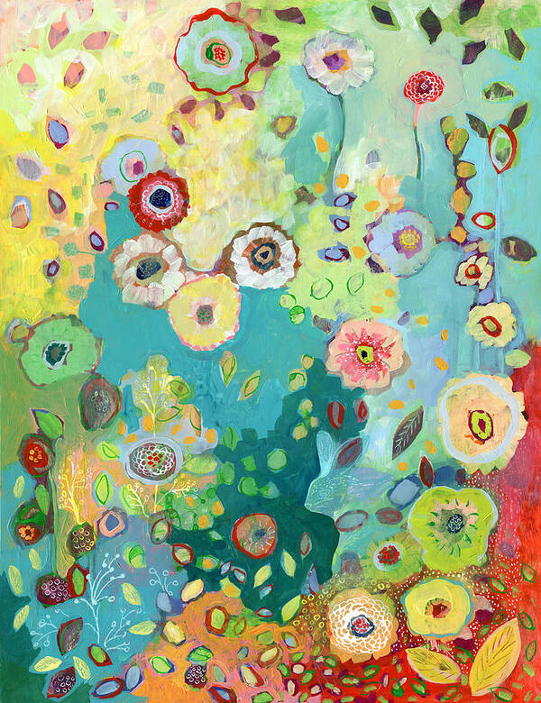 Floral Art Print featuring the painting I Am by Jennifer Lommers