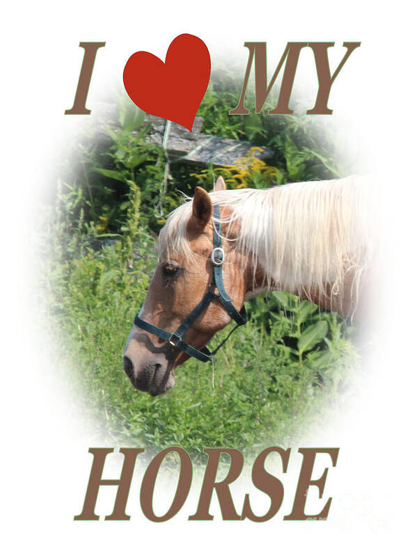 Horse Art Print featuring the photograph I love my horse by Joseph Marquis