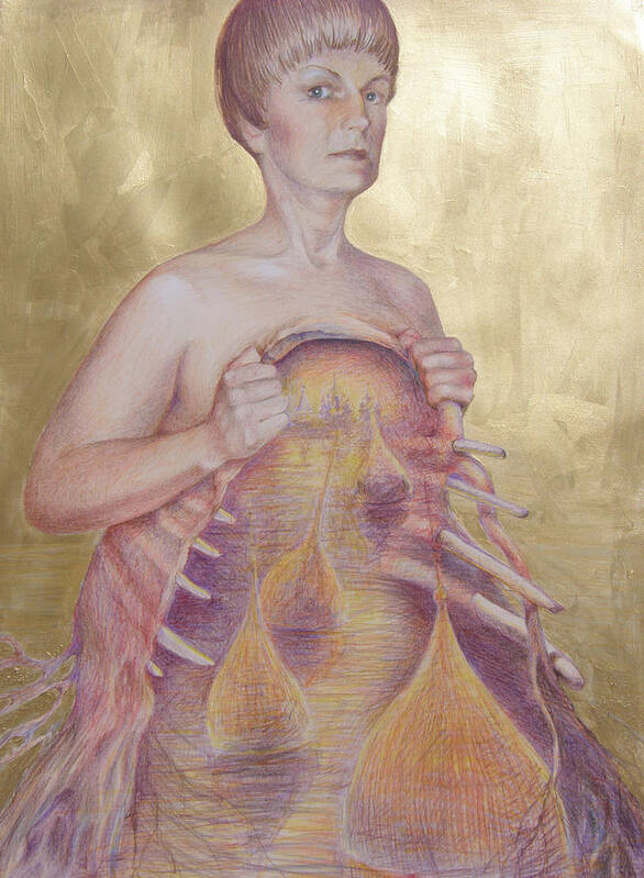 Figure Art Print featuring the painting If I Could Have Opened My Heart by Alla Parsons