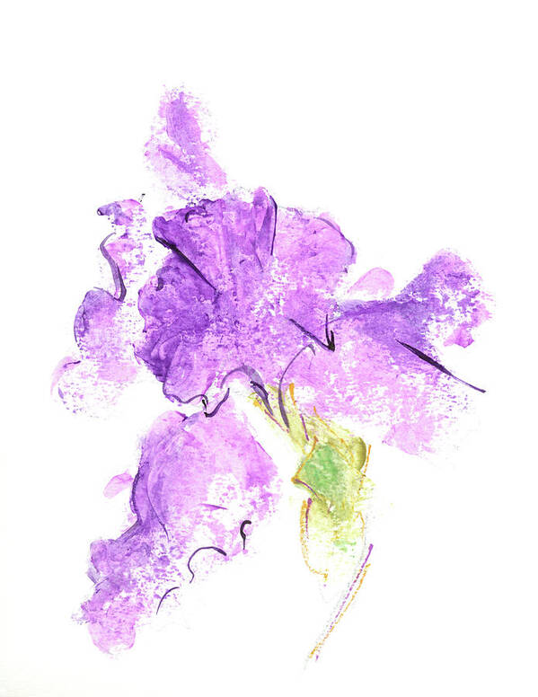 Iris Art Print featuring the painting Untitled #750 by Chris N Rohrbach