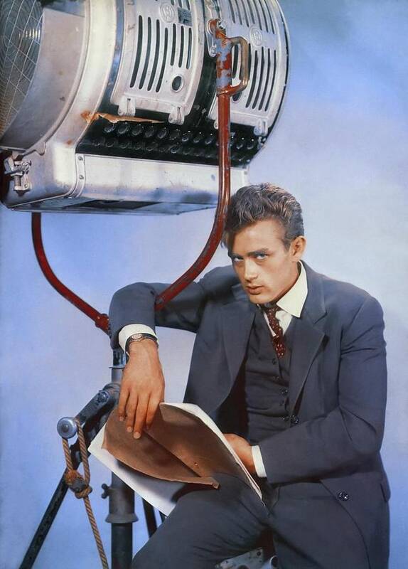 Hollywood Stars Celebrity Art Print featuring the photograph James Dean On Set by Peter Nowell