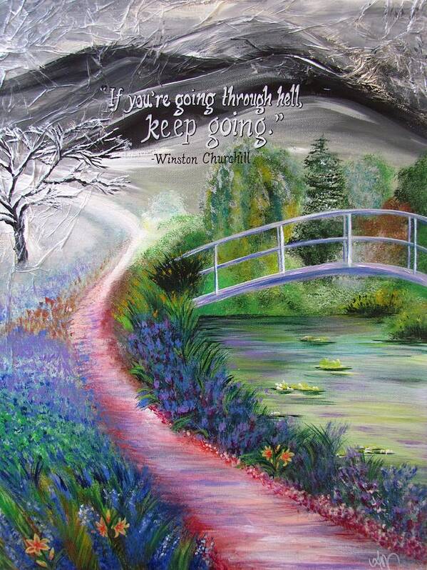 Hard Times Art Print featuring the painting Jane's Journey by Mandy Joy