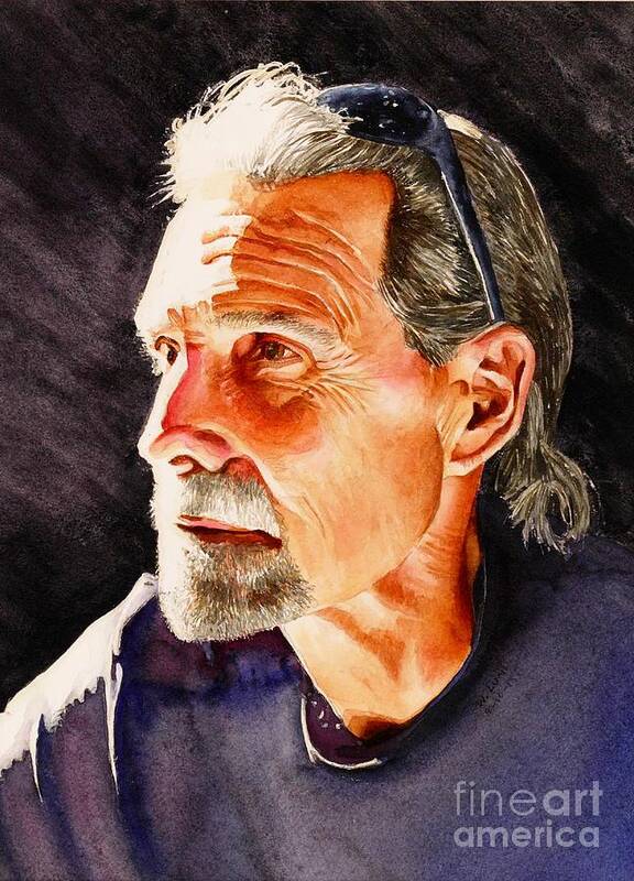 Watercolor Art Print featuring the painting Jerry #210 by William Lum