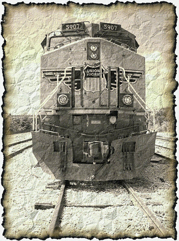 Train Art Print featuring the digital art Last Train by Wendy J St Christopher
