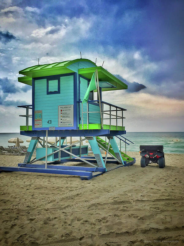 May 2016 Art Print featuring the photograph Lifeguard Station - Miami Beach by Frank Mari
