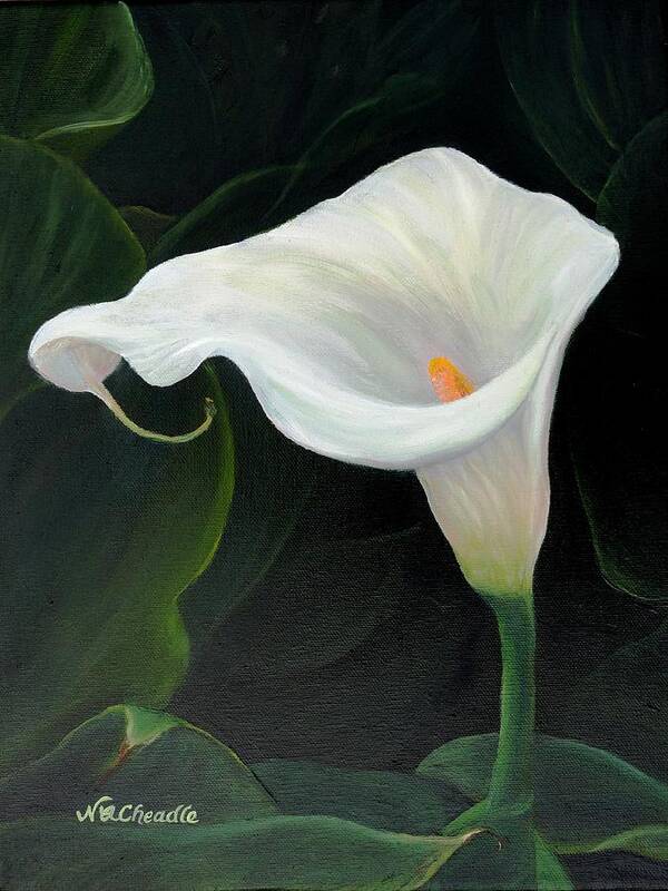 Floral Art Print featuring the painting Lily on Fourth by Nancy Atherton Cheadle
