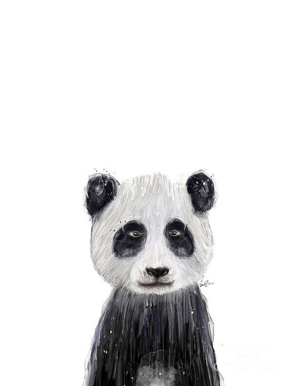 Panda Art Print featuring the painting Little Panda by Bri Buckley