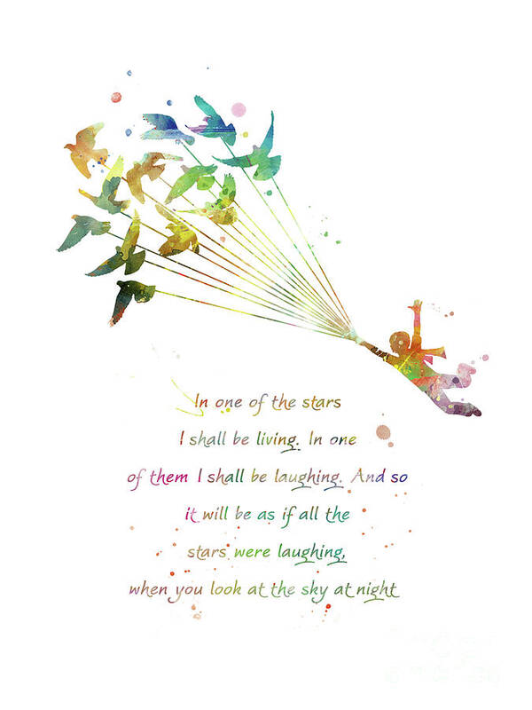 The Little Prince Art Print featuring the mixed media Little Prince by Monn Print