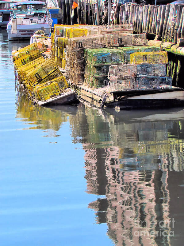 Water Reflection Art Print featuring the photograph Lobster Traps by Elizabeth Dow