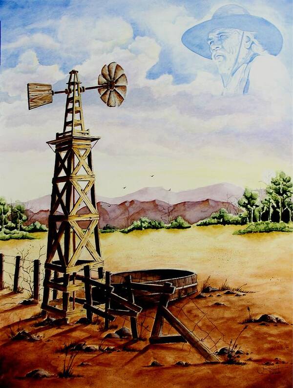 Actor Art Print featuring the painting Lonesome Prairie by Jimmy Smith