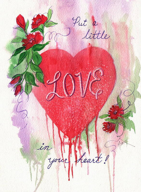 Heart Art Print featuring the painting Love In Your Heart by Marilyn Smith