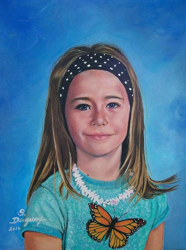 Portrait Art Print featuring the painting Madeline by Sharon Duguay