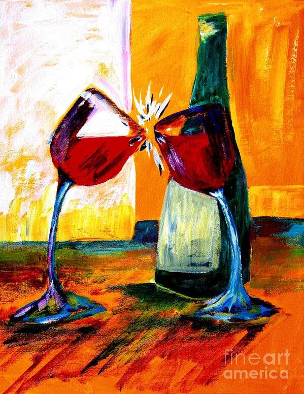 Wine Paintings Art Print featuring the painting Magic by Julie Lueders 
