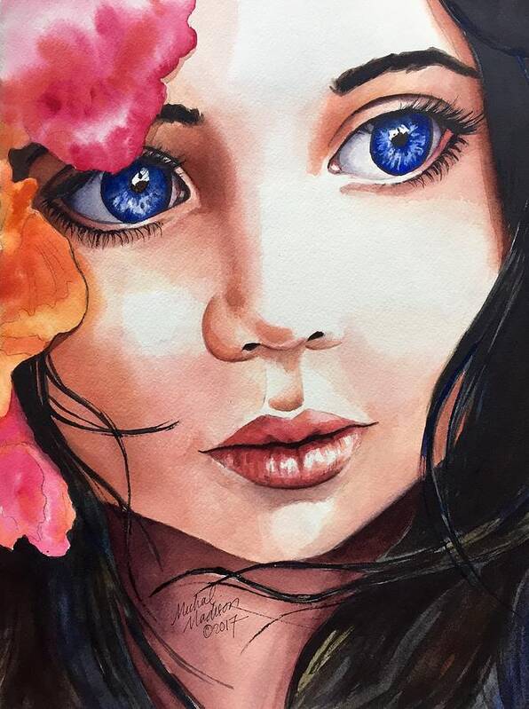 Girl Art Print featuring the painting Magic Secrets by Michal Madison
