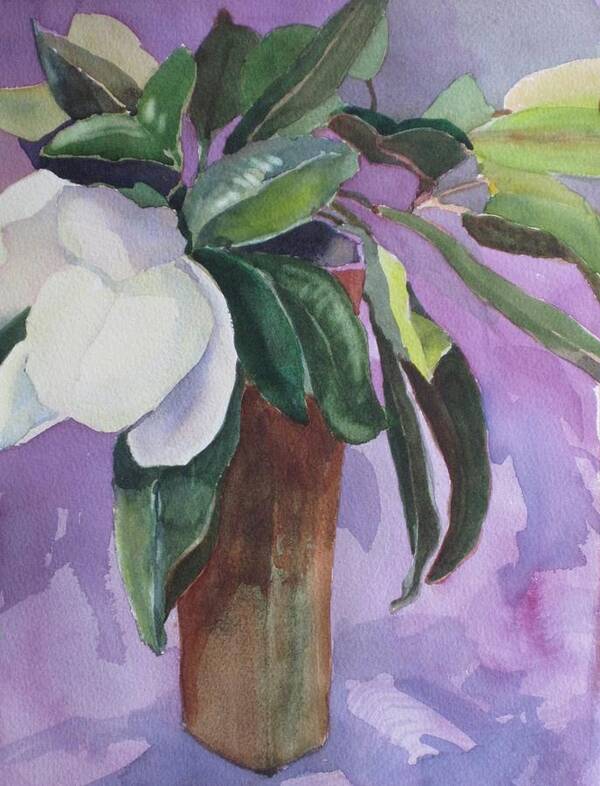 Magnolia Art Print featuring the painting Magnolia by Elizabeth Carr