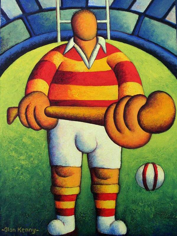 Hurler Art Print featuring the painting Make my day- The Hurler by Alan Kenny