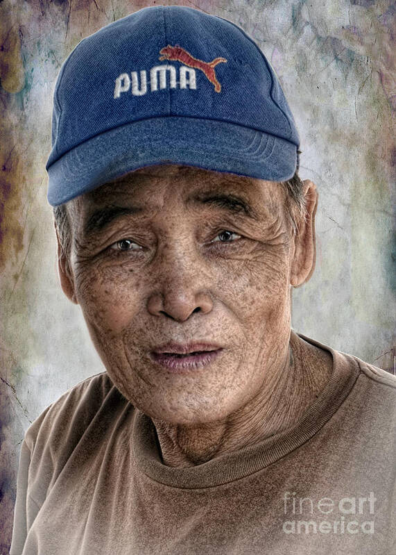 Thailand Art Print featuring the digital art Man In The Cap by Ian Gledhill