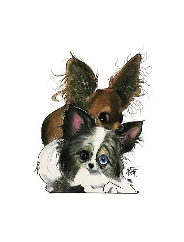 Pet Portrait Art Print featuring the drawing Manning 3260 by John LaFree