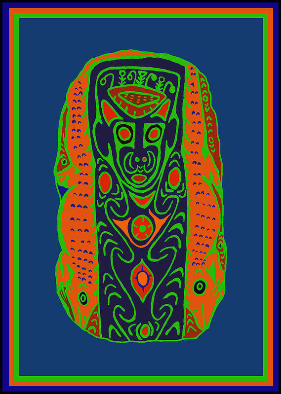 Maori Ancestral Spirit Art Print featuring the digital art Maori Ancestral Spirit by Vagabond Folk Art - Virginia Vivier