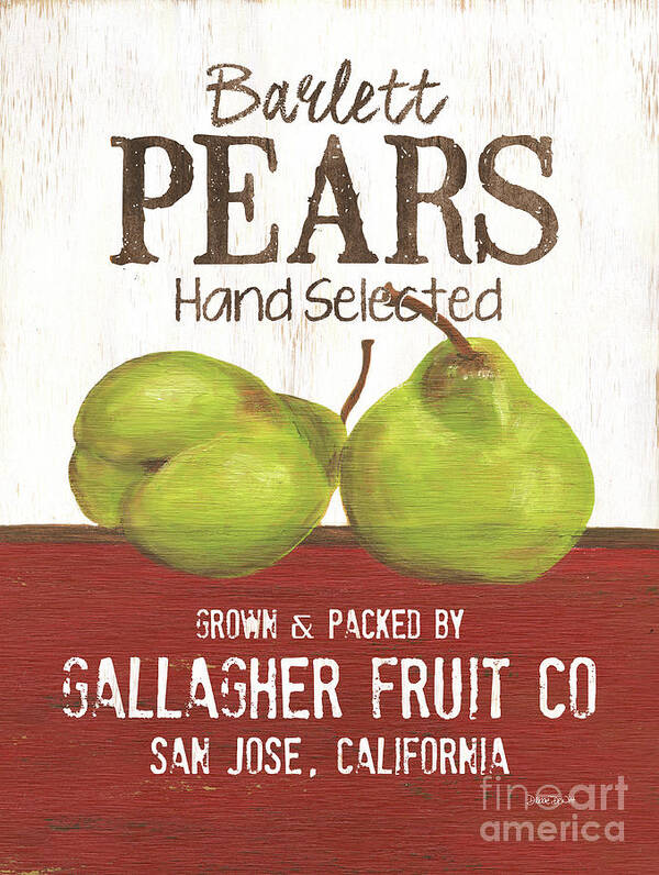 Pears Art Print featuring the painting Market Fruit 1 by Debbie DeWitt