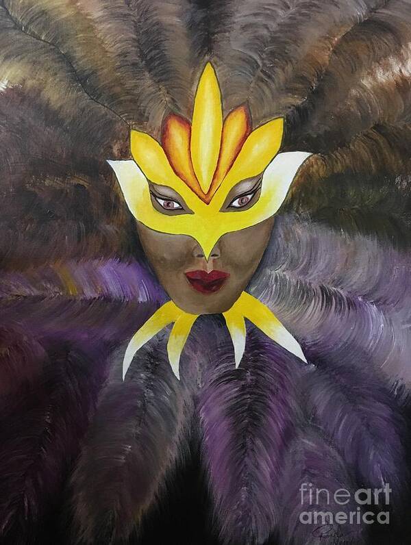  Art Print featuring the painting Masquerade by Pamela Henry