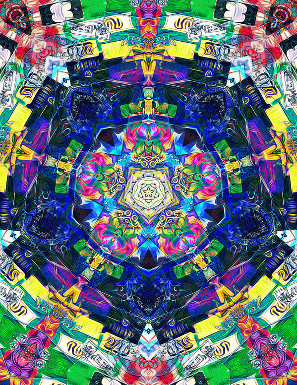 Abstract Art Print featuring the photograph Matchbooks Mandala by Phil Perkins