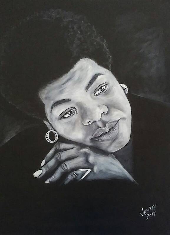 Maya Angelou Art Print featuring the painting Maya by Jenny Pickens