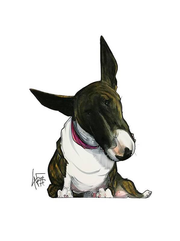 Pet Portrait Art Print featuring the drawing Maya Minuto 3190 by John LaFree
