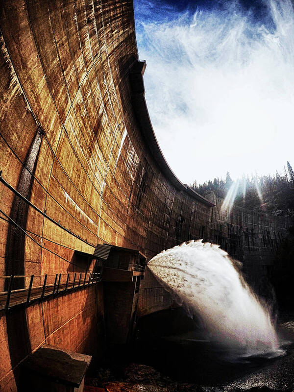 Dam Art Print featuring the photograph McKays Dam Waterjet by Aaron James